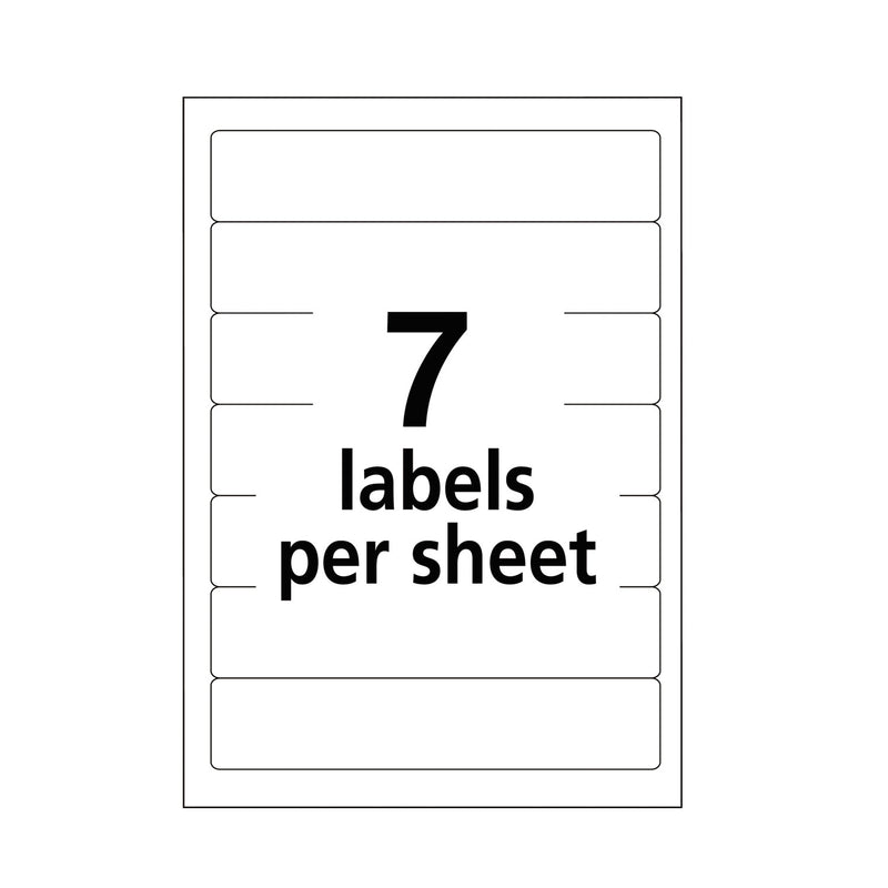 Avery Printable 4" x 6" - Permanent File Folder Labels, 0.69 x 3.44, White, 7/Sheet, 36 Sheets/Pack, (5201)