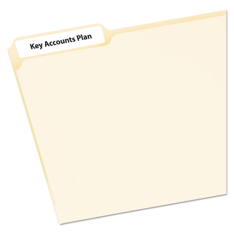 Avery EcoFriendly Permanent File Folder Labels, 0.66 x 3.44, White, 30/Sheet, 25 Sheets/Pack