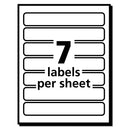 Avery Removable File Folder Labels with Sure Feed Technology, 0.66 x 3.44, White, 7/Sheet, 36 Sheets/Pack