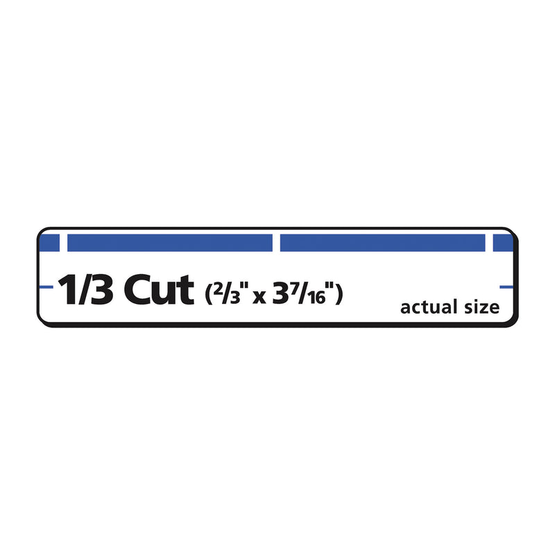 Avery Permanent TrueBlock File Folder Labels with Sure Feed Technology, 0.66 x 3.44, White, 30/Sheet, 50 Sheets/Box