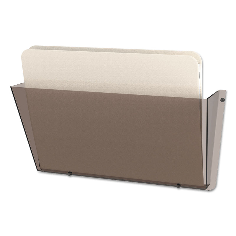 deflecto Unbreakable DocuPocket Wall File, Letter Size, 14.5" x 3" x 6.5", Smoke