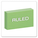 Oxford Ruled Index Cards, 3 x 5, Green, 100/Pack