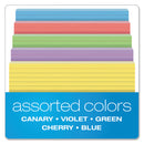 Oxford Ruled Index Cards, 5 x 8, Blue/Violet/Canary/Green/Cherry, 100/Pack