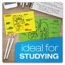 Oxford Ruled Index Cards, 3 x 5, Glow Green/Yellow, Orange/Pink, 100/Pack