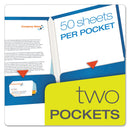 Oxford High Gloss Laminated Paperboard Folder, 100-Sheet Capacity, 11 x 8.5, Blue, 25/Box