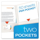 Oxford High Gloss Laminated Paperboard Folder, 100-Sheet Capacity, 11 x 8.5, White, 25/Box