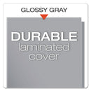 Oxford High Gloss Laminated Paperboard Folder, 100-Sheet Capacity, 11 x 8.5, Gray, 25/Box