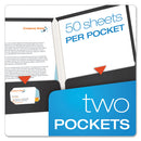 Oxford High Gloss Laminated Paperboard Folder, 100-Sheet Capacity, 11 x 8.5, Black, 25/Box