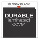 Oxford High Gloss Laminated Paperboard Folder, 100-Sheet Capacity, 11 x 8.5, Black, 25/Box