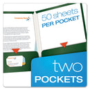 Oxford High Gloss Laminated Paperboard Folder, 100-Sheet Capacity, 11 x 8.5, Green, 25/Box