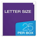 Oxford High Gloss Laminated Paperboard Folder, 100-Sheet Capacity, 11 x 8.5, Purple, 25/Box