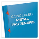 Oxford Clear Front Standard Grade Report Cover, Three-Prong Fastener, 0.5" Capacity, 8.5 x 11, Clear/Light Blue, 25/Box