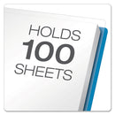 Oxford Clear Front Standard Grade Report Cover, Three-Prong Fastener, 0.5" Capacity, 8.5 x 11, Clear/Light Blue, 25/Box