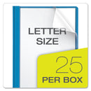 Oxford Clear Front Standard Grade Report Cover, Three-Prong Fastener, 0.5" Capacity, 8.5 x 11, Clear/Light Blue, 25/Box