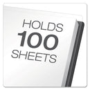 Oxford Clear Front Standard Grade Report Cover, Three-Prong Fastener, 0.5" Capacity, 8.5 x 11, Clear/Black, 25/Box