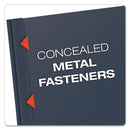 Oxford Clear Front Standard Grade Report Cover, Three-Prong Fastener, 0.5" Capacity, 8.5 x 11,  Clear/Dark Blue, 25/Box