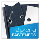 Oxford Clear Front Standard Grade Report Cover, Three-Prong Fastener, 0.5" Capacity, 8.5 x 11,  Clear/Dark Blue, 25/Box