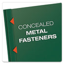Oxford Clear Front Report Cover, Three-Prong Fastener, 0.5" Capacity, 8.5 x 11, Clear/ Hunter Green, 25/Box