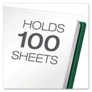 Oxford Clear Front Report Cover, Three-Prong Fastener, 0.5" Capacity, 8.5 x 11, Clear/ Hunter Green, 25/Box