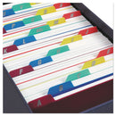 Oxford Durable Poly A-Z Card Guides, 1/5-Cut Top Tab, A to Z, 4 x 6, Assorted Colors, 25/Set