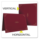 Oxford Certificate Holder, 11.25 x 8.75, Burgundy, 5/Pack