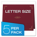 Oxford Certificate Holder, 11.25 x 8.75, Burgundy, 5/Pack