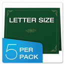 Oxford Certificate Holder, 11.25 x 8.75, Green, 5/Pack