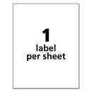 Avery Durable Permanent ID Labels with TrueBlock Technology, Laser Printers, 8.5 x 11, White, 50/Pack
