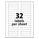 Avery Durable Permanent ID Labels with TrueBlock Technology, Laser Printers, 0.63 x 3, White, 32/Sheet, 50 Sheets/Pack