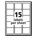 Avery Durable Permanent ID Labels with TrueBlock Technology, Laser Printers, 2 x 2.63, White, 15/Sheet, 50 Sheets/Pack