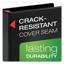 Cardinal XtraLife ClearVue Non-Stick Locking Slant-D Ring Binder, 3 Rings, 2" Capacity, 11 x 8.5, Black