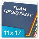 Cardinal Tabloid-Size Poly Index Divider, 8-Tab, 11 x 17, Assorted, 1 Set