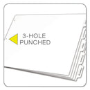 Cardinal Write 'n Erase Tabloid Index Dividers, 5-Tab, 11 x 17, White, 1 Set