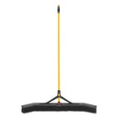 Rubbermaid Maximizer Push-to-Center Broom, Poly Bristles, 36 x 58.13, Steel Handle, Yellow/Black