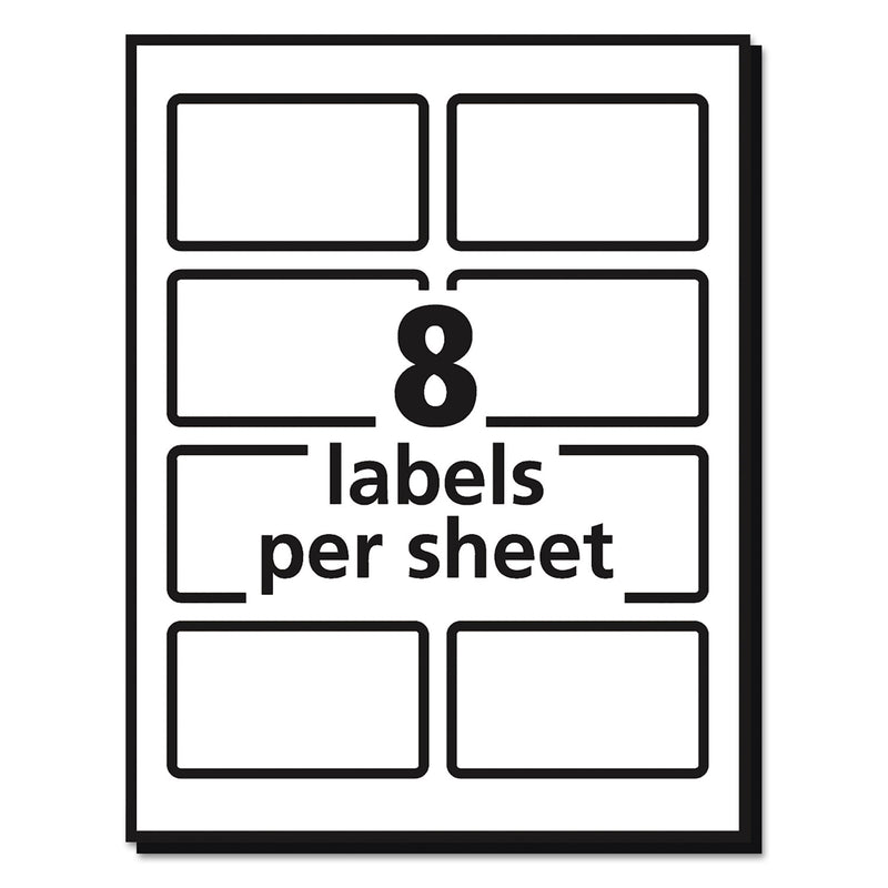 Avery Vibrant Laser Color-Print Labels w/ Sure Feed, 2 x 3.75, White, 200/PK
