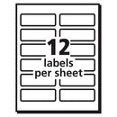 Avery Vibrant Laser Color-Print Labels w/ Sure Feed, 1.25 x 3.75, White, 300/Pack