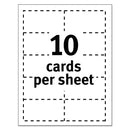 Avery Magnetic Business Cards, Inkjet, 2 x 3.5, White, 30 Cards, 10 Cards/Sheet, 3 Sheets/Pack