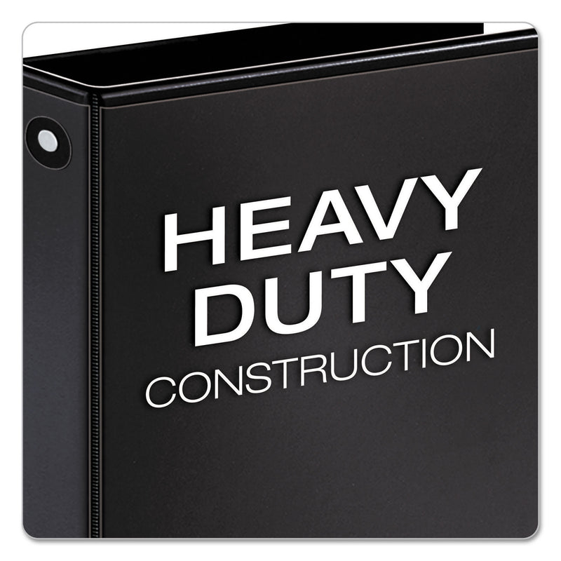 Cardinal Premier Easy Open ClearVue Locking Round Ring Binder, 3 Rings, 1" Capacity, 11 x 8.5, Black