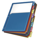 Cardinal Expanding Pocket Index Dividers, 8-Tab, 11 x 8.5, Assorted, 1 Set