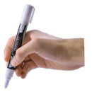 deflecto Wet Erase Markers, Medium Chisel Tip, White, 4/Pack