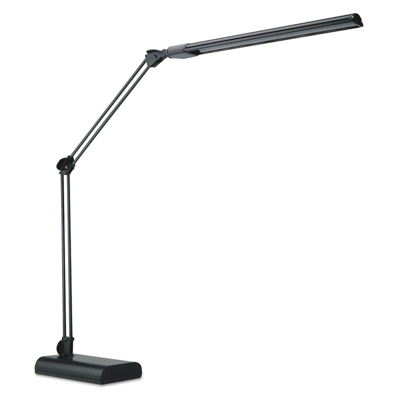 Alera Adjustable LED Desk Lamp, 3.25"w x 6"d x 21.5"h, Black