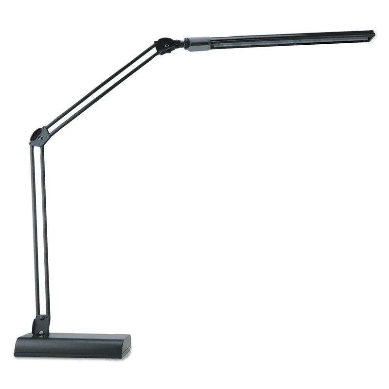 Alera Adjustable LED Desk Lamp, 3.25"w x 6"d x 21.5"h, Black
