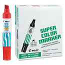 Pilot Jumbo Refillable Permanent Marker, Broad Chisel Tip, Red