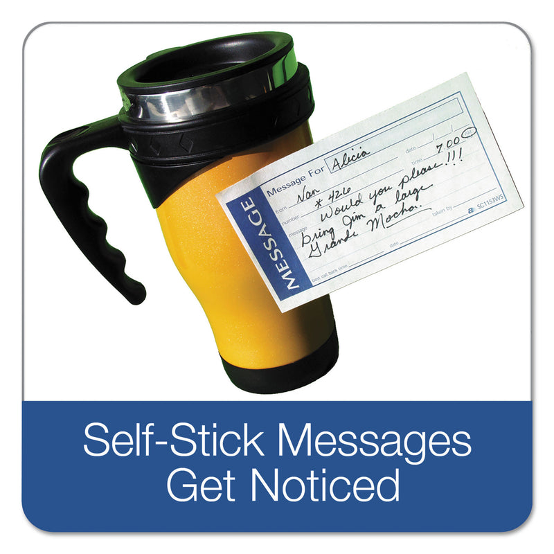 Adams Write 'n Stick Phone Message Pad, Two-Part Carbonless, 2.75 x 4.75, 4/Page, 200 Forms
