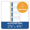 Adams Write 'n Stick Phone Message Pad, Two-Part Carbonless, 2.75 x 4.75, 4/Page, 200 Forms
