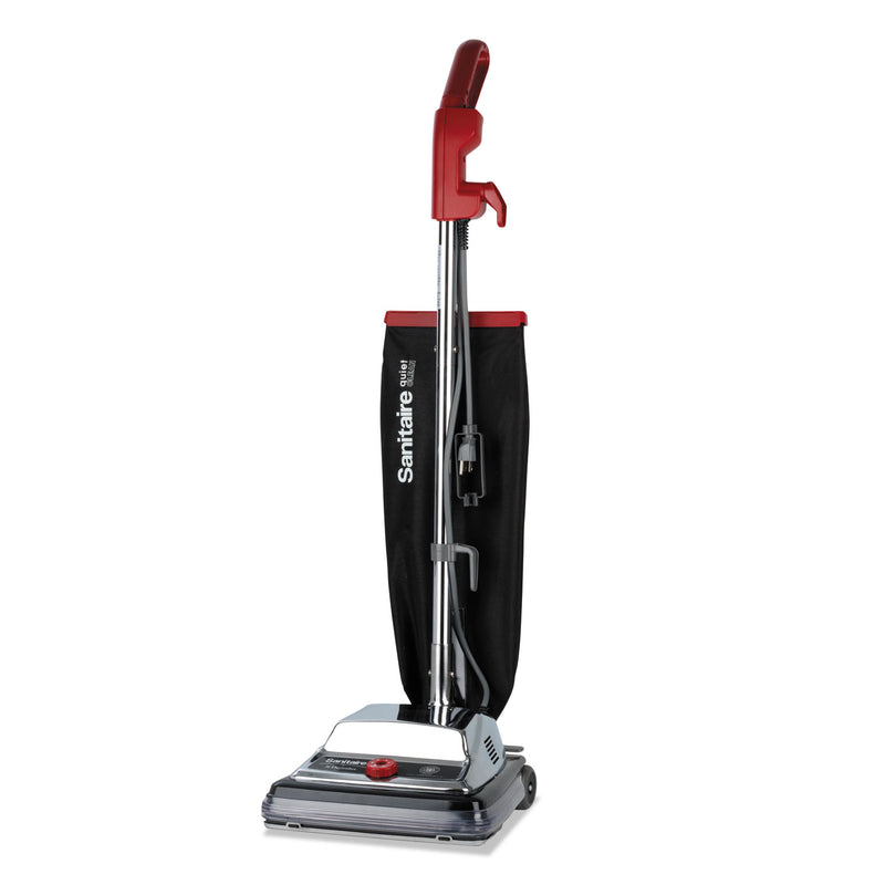 Sanitaire TRADITION QuietClean Upright Vacuum SC889A, 12" Cleaning Path, Gray/Red/Black