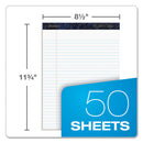 Ampad Gold Fibre Quality Writing Pads, Wide/Legal Rule, 50 White 8.5 x 11.75 Sheets, Dozen