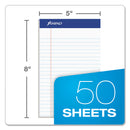 Ampad Recycled Writing Pads, Narrow Rule, Politex Green Kelsu Headband, 50 White 5 x 8 Sheets, Dozen