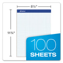 Ampad Quad Double Sheet Pad, Quadrille Rule (4 sq/in), 100 White 8.5 x 11.75 Sheets