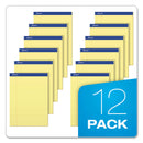 Ampad Perforated Writing Pads, Wide/Legal Rule, 50 Canary-Yellow 8.5 x 11.75 Sheets, Dozen